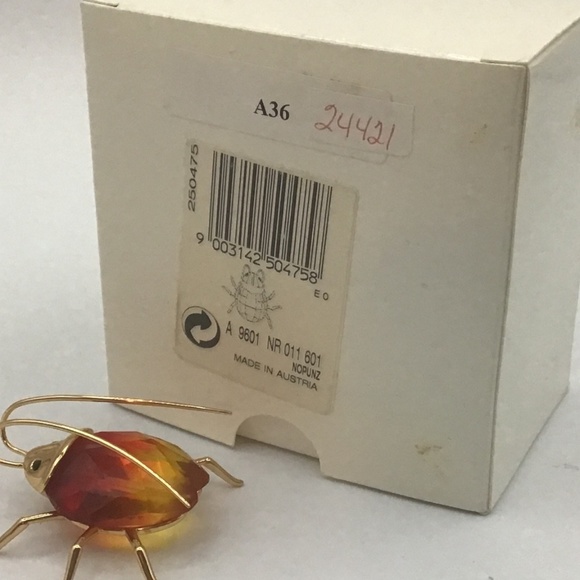 SWAROVSKI PARADISE BUGS OBJECT MEDIUM BEETLE AMAZAR FIRE-OPAL 250475 NIB - Picture 7 of 8
